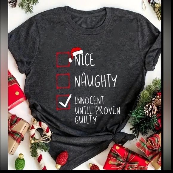 Moda Clothing Tops - Christmas Naughty Nice T-Shirt